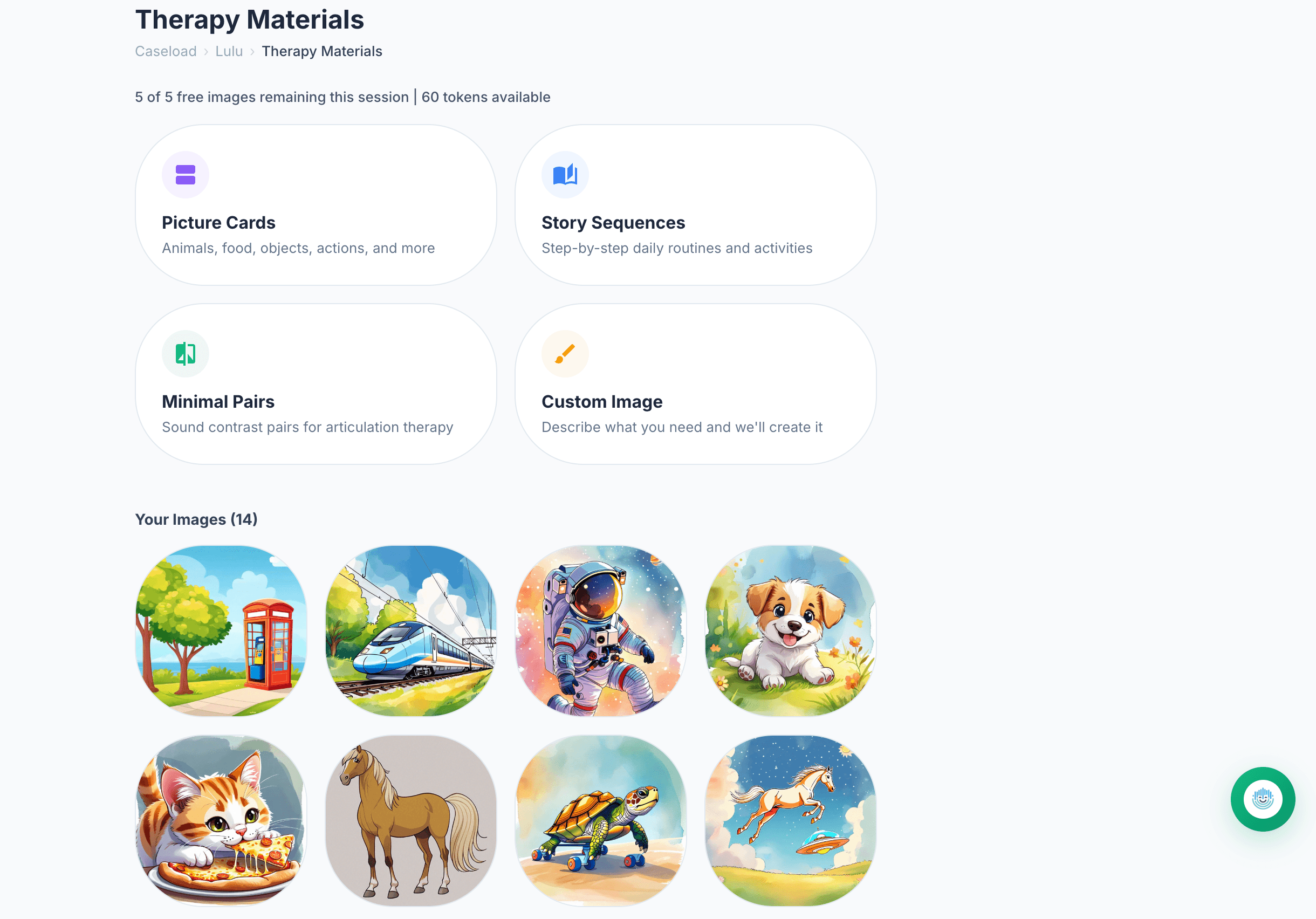 EASI therapy materials and handouts