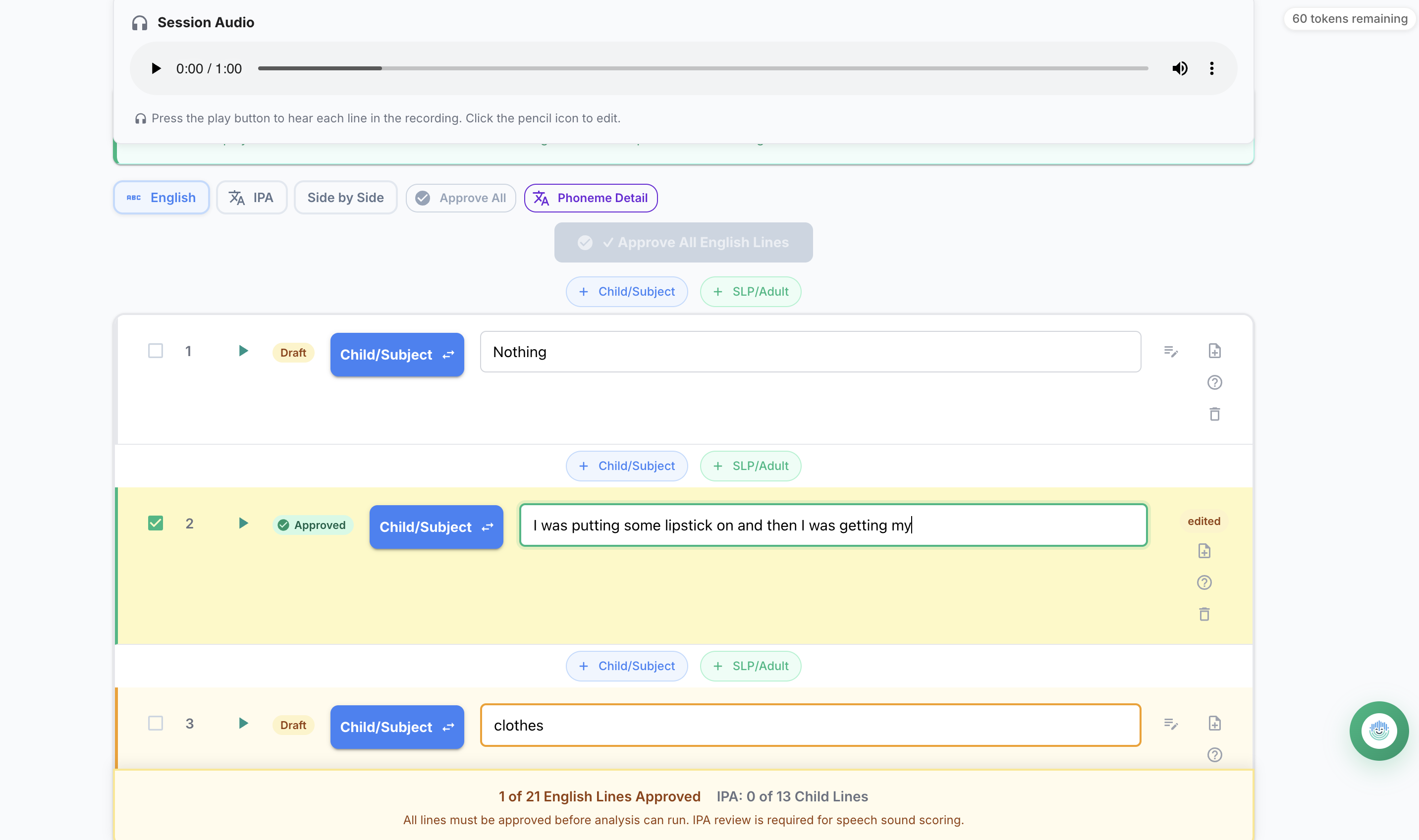Review & Attest - Primary view